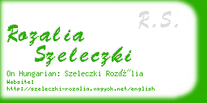 rozalia szeleczki business card